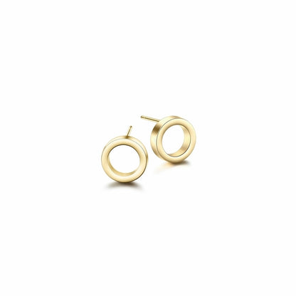 Open Circle Stud Earrings