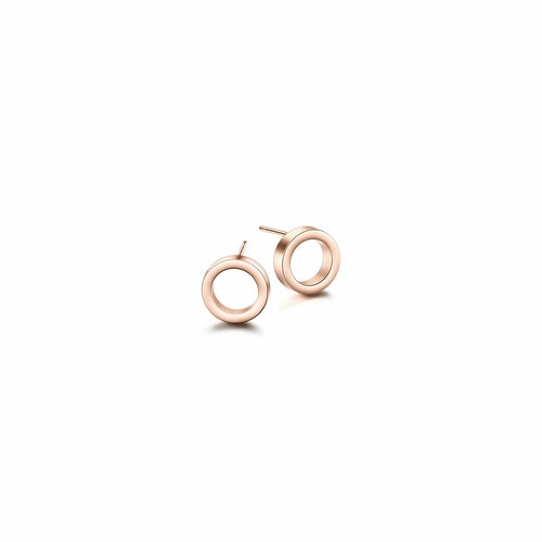 Open Circle Stud Earrings