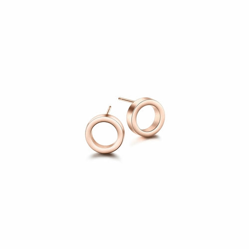 Open Circle Stud Earrings