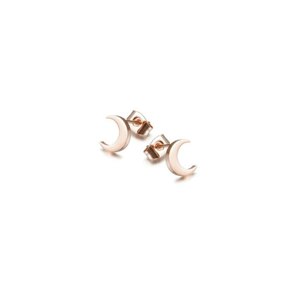 Moon Stud Post Earrings