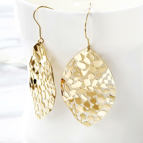 Leaf Dangle Drop Earrings