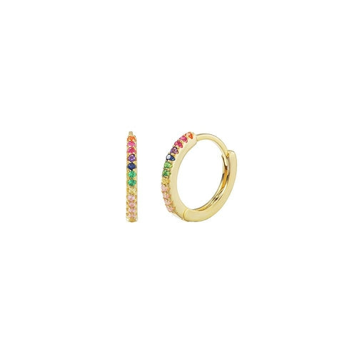 Rainbow Petite Hoop Earrings