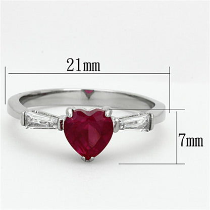 TK1221 - High polished (no plating) Stainless Steel Ring with AAA