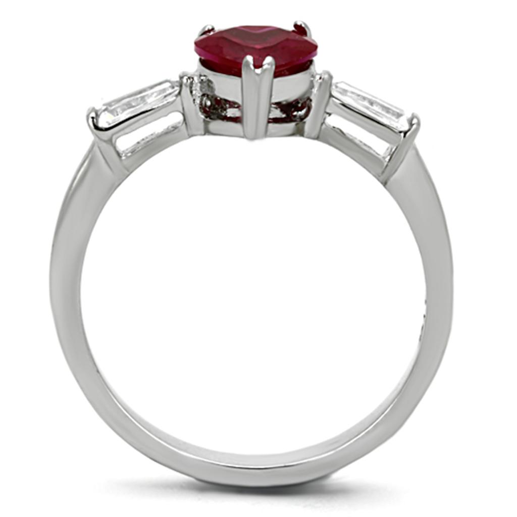 TK1221 - High polished (no plating) Stainless Steel Ring with AAA