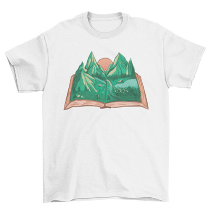 Nature book t-shirt