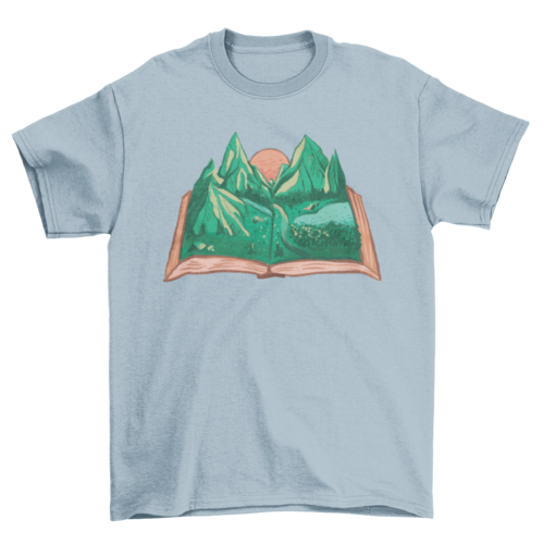 Nature book t-shirt