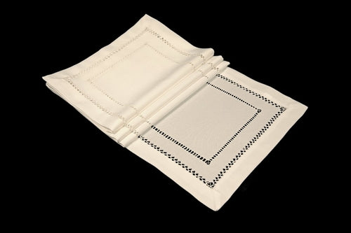 XD11099 Double Hemstitch Placemats,13''x19'', Set of 4