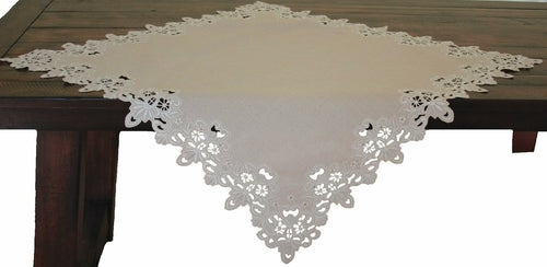 XD13988 Victorian Lace Table Topper,34"x34"