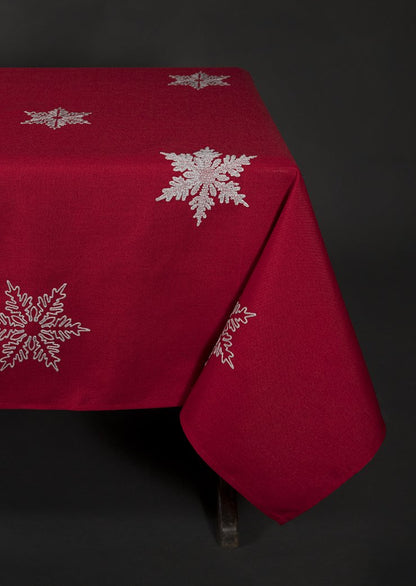 XD17141 Glisten Snowflake Tablecloth