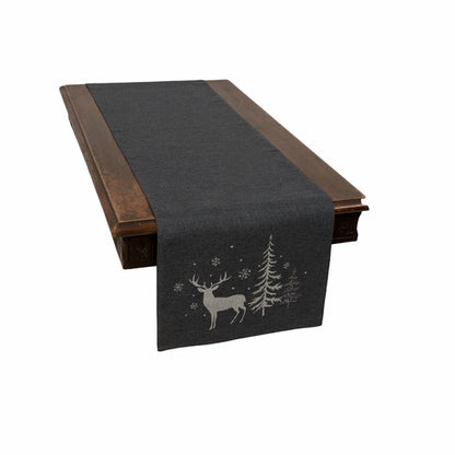 XD18905 Deer In Snowing Forest Table Runner