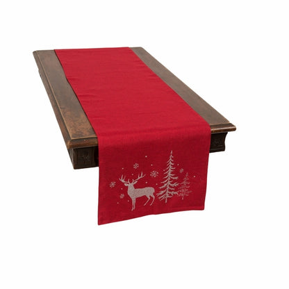 XD18905 Deer In Snowing Forest Table Runner