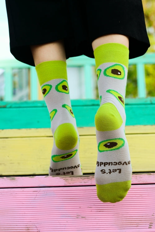 AVOCADO grey chef socks