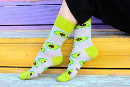 AVOCADO grey chef socks