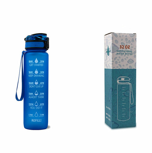 1L Tritan Water Bottle With Time Marker Bounce Cover