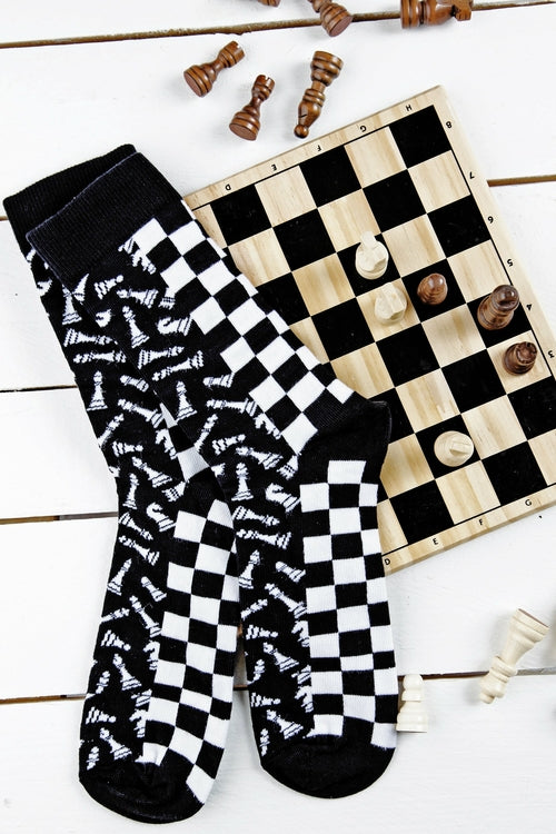 CHESS black cotton socks