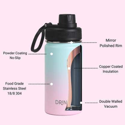 DRINCO® 14oz Stainless Steel Sport Water Bottle - Macaron