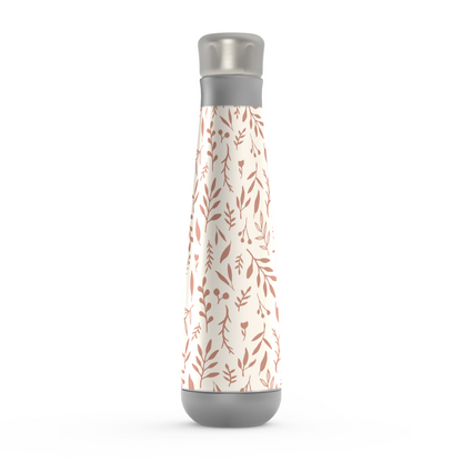 Pink Falling Leaves Water Bottle