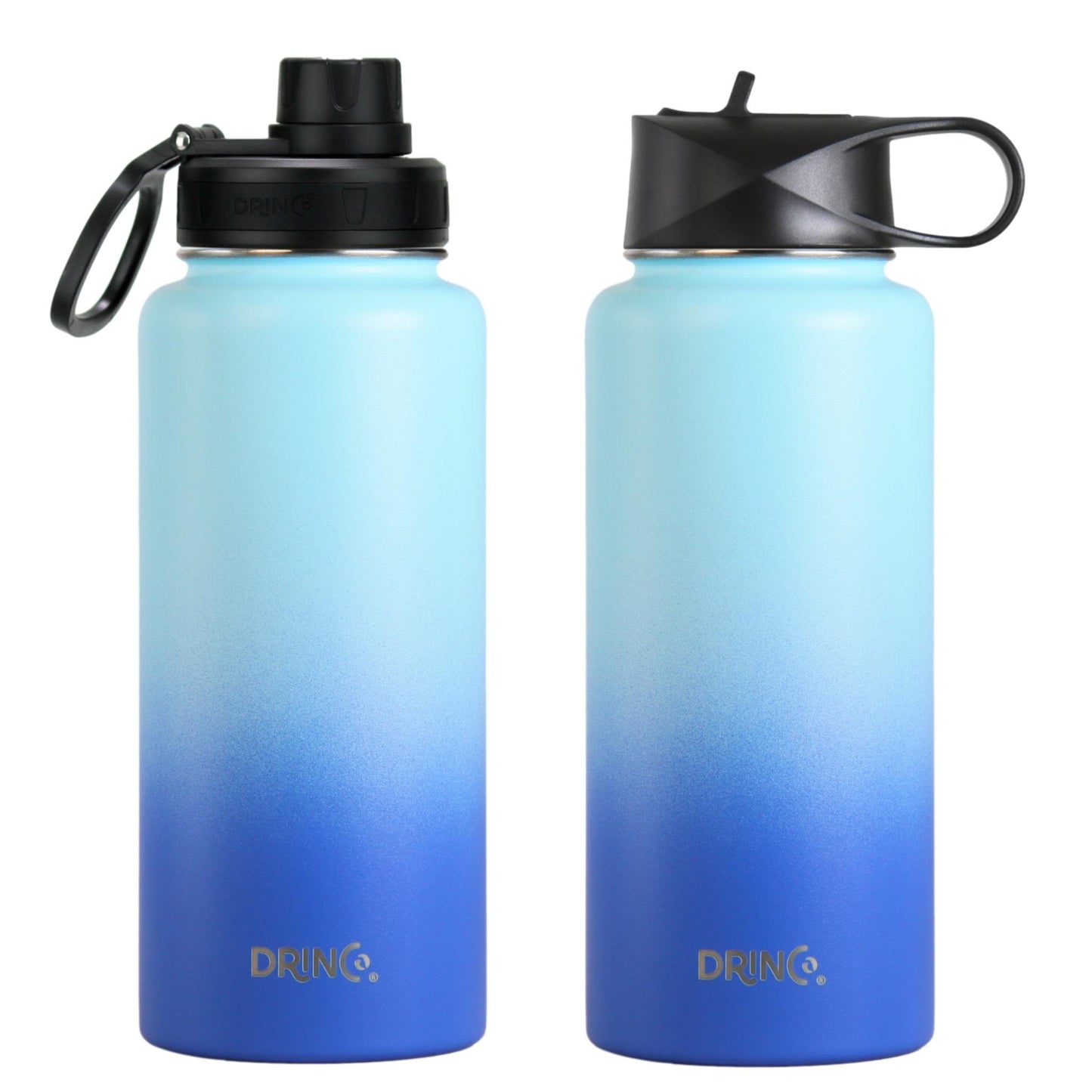 DRINCO® 32oz Stainless Steel Water Bottle -Morning Sky Blue