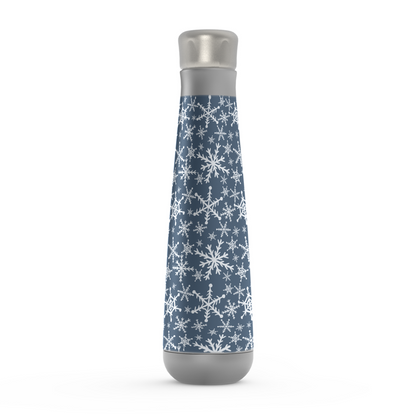 Blue Snowflakes Peristyle Water Bottle