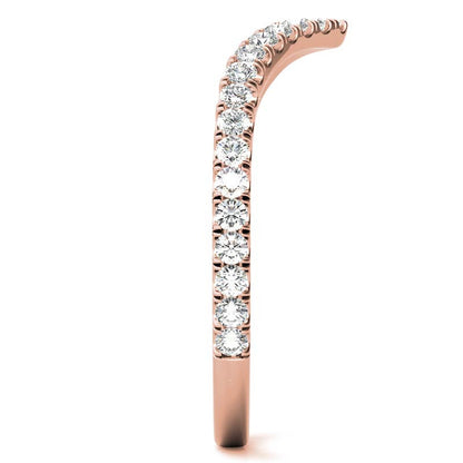 Rose Rold Moissanite Round Shape Band – LR00316