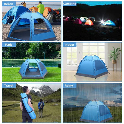 Automatic Family Tent Instant Pop Up Waterproof for Camping Hiking