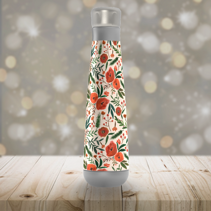 Christmas Floral Peristyle Water Bottle