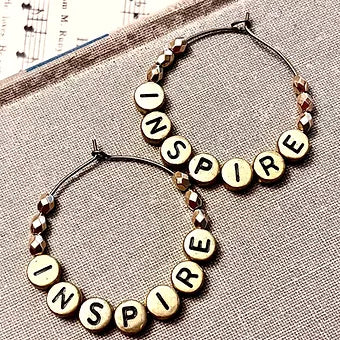 CUSTOM Word Earring Hoops