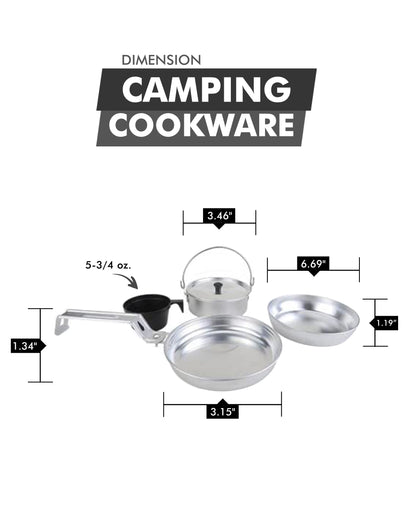 Camping Cookware Set, Aluminum