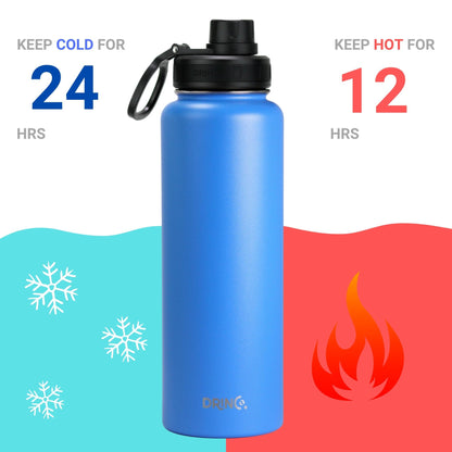 DRINCO® 40oz Stainless Steel Sport Water Bottle - Royal Blue