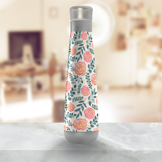 Watercolor Floral Water Bottle