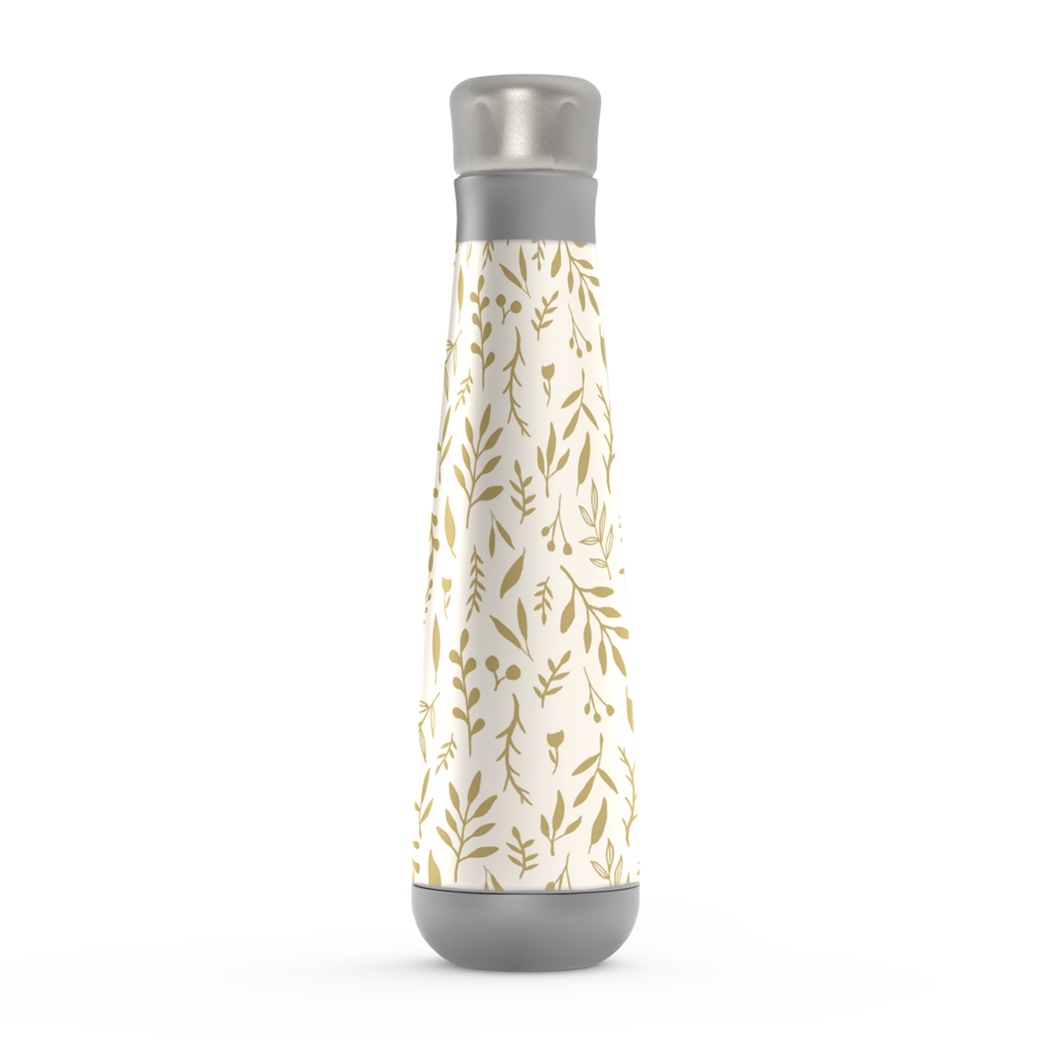 Gold Falling Leaves Water Bottle
