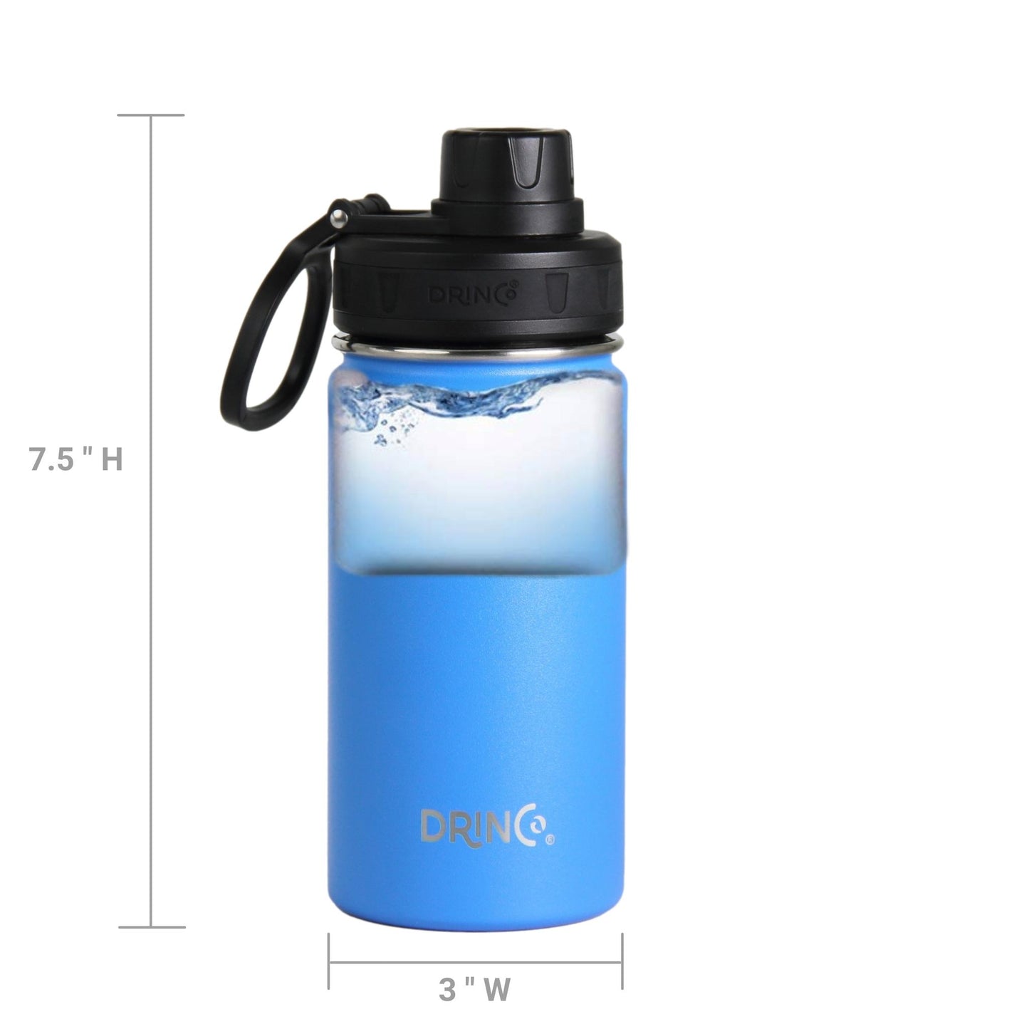 DRINCO® 14oz Stainless Steel Sport Water Bottle - Royal Blue