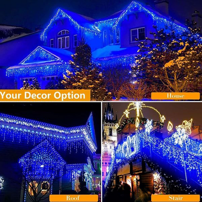 Wedding Party LED Fairy Christmas Curtain Icicle Lights