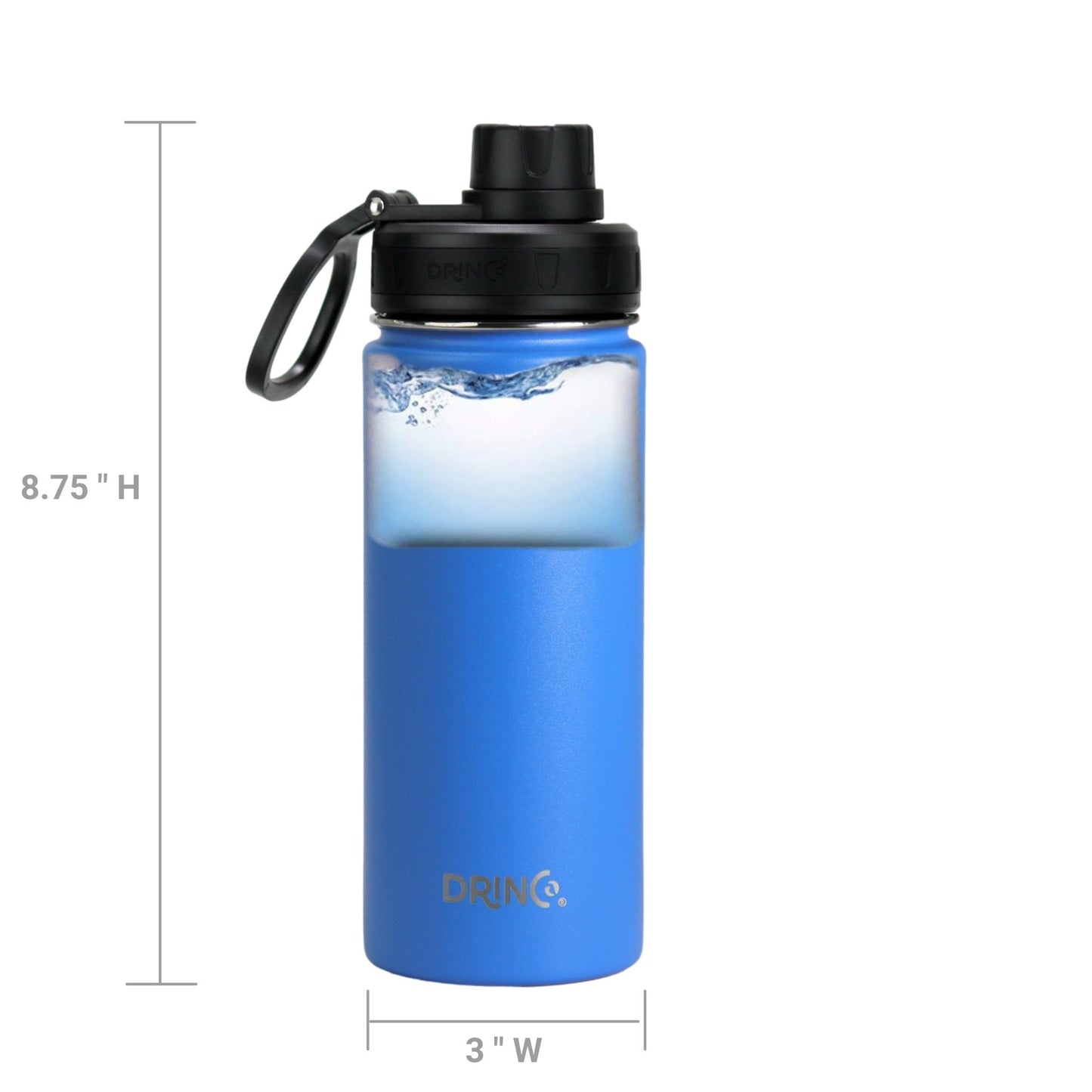 DRINCO® 18oz Stainless Steel Sport Water Bottle - Royal Blue