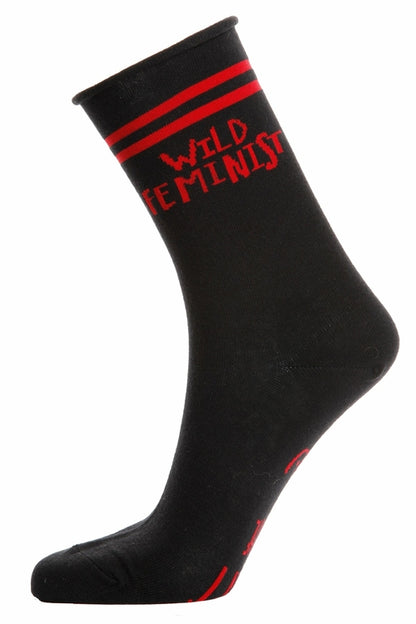 FEMINIST black cotton socks for women