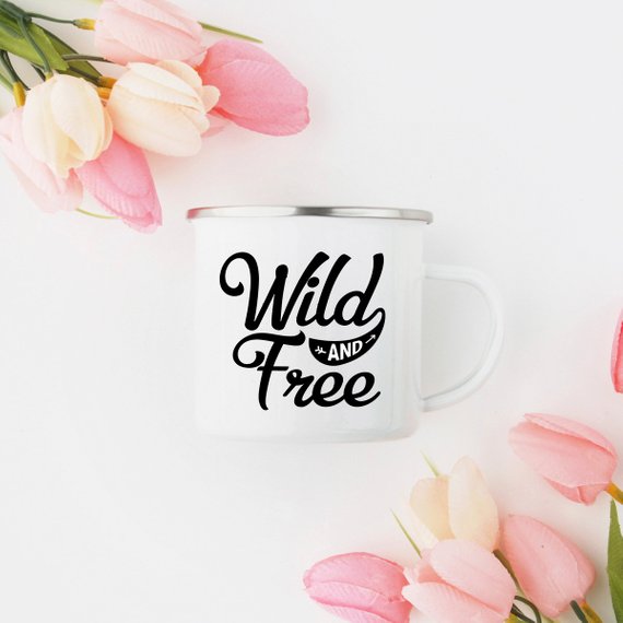 Camping Mug Enamel Mug Campfire Mug Wild and Free