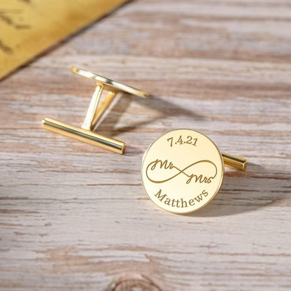 Wedding Gift For Groom, Personalized Cufflinks, Groom Gift from Bride