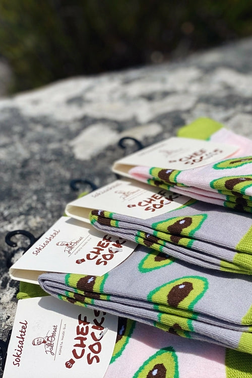 AVOCADO grey chef socks