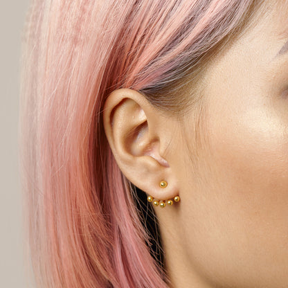 Minimal Ear Jacket Front Back Earrings