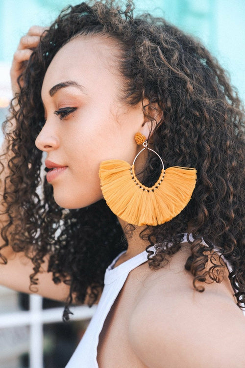 Marquise Hoop & Fan Earrings