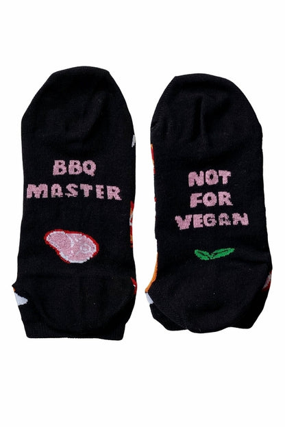 MEAT MARKET black low-cut chef socks