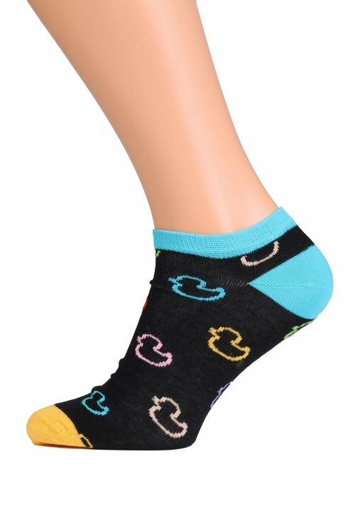 PARDIRALLI black low-cut cotton socks