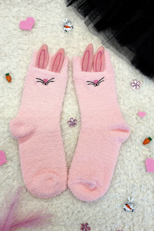 FUNNY BUNNY pink socks for women