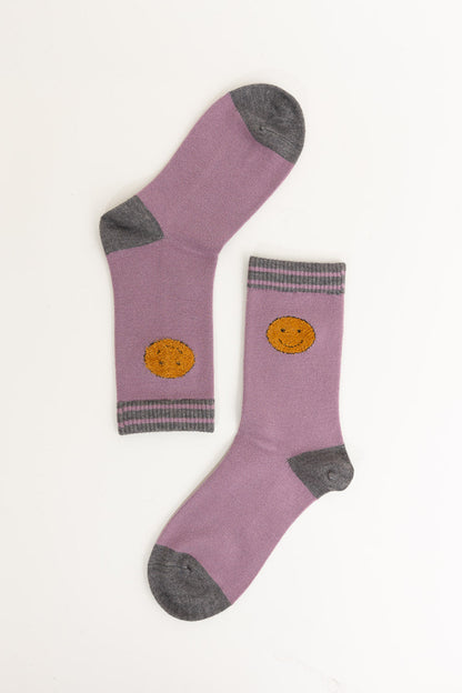 Threaded Smiles Crew Socks