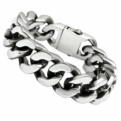 TK445 - High polished (no plating) Stainless Steel Bracelet with No