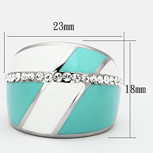 TK812 - High polished (no plating) Stainless Steel Ring with Top Grade