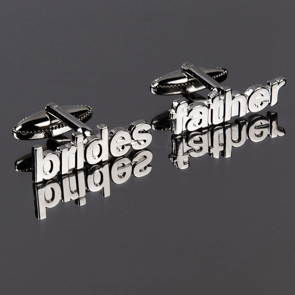 Cut Out Words Wedding Cufflinks - Brides Father