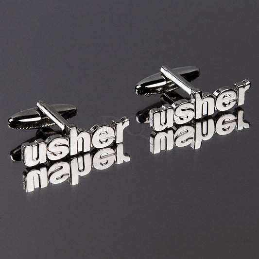 Cut Out Words Wedding Cufflinks - Usher